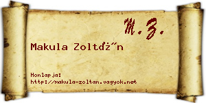 Makula Zoltán névjegykártya