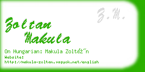 zoltan makula business card